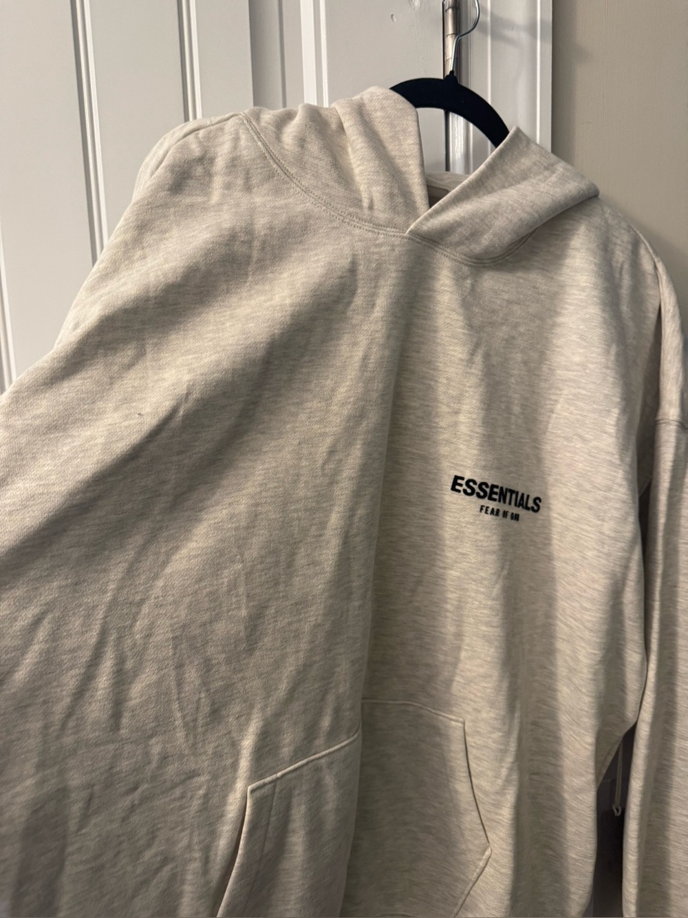 Essentials Men’s Hoodie Sweatshirt in Oatmeal Cream